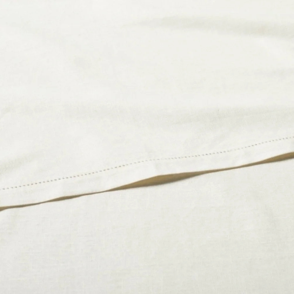 LAST ONE 4pc King Linen Blend with Hem Stitch Sheet Set Sour Cream Hearth & Hand